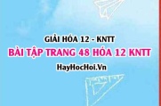 Giải bài trang 48 Hóa 12 Kết nối tri thức SGK